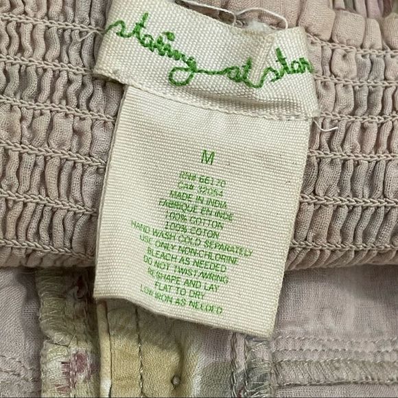 ANTHROPOLOGIE Staring At Stars Boho Vintage Look Smocked Dress Floral Medium - Picture 7 of 7